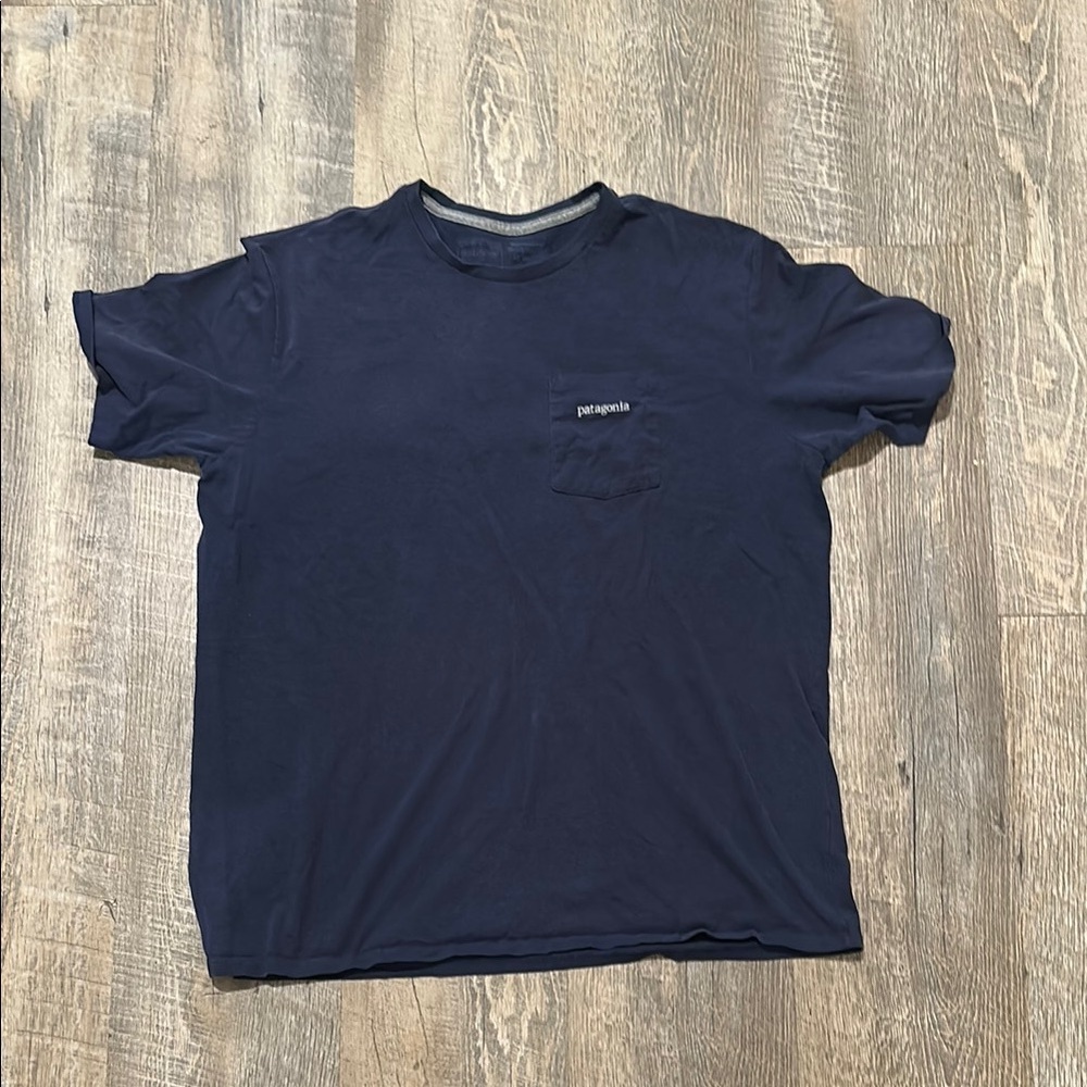 Patagonia Blue Crew Neck Short Sleeve Tee